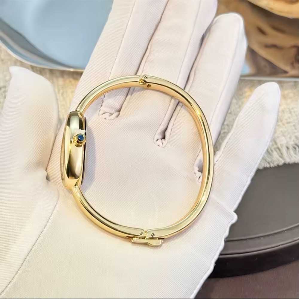 Baignoire Vintage Gold&Silver Oval Bracelet Watch Set - Picture 14 of 17